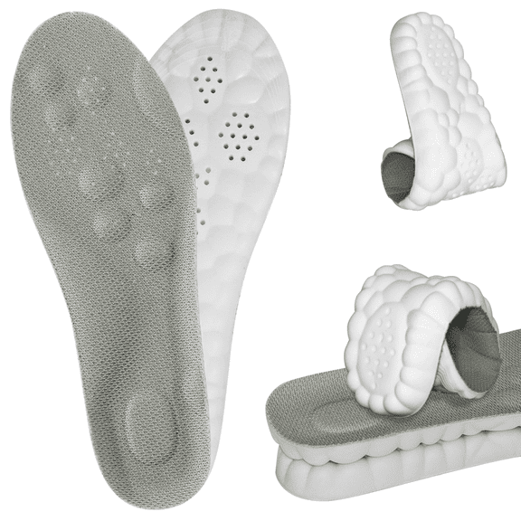 2026 New 4D Cloud Insoles for Men Women,Super Soft Memory Foam Insoles with Arch Surpport & Cushioned Comfort Fits All Shoe Types