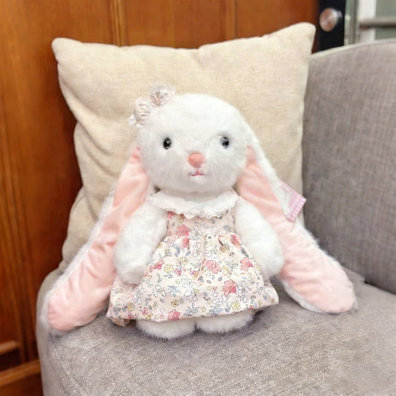 2026 New Stuffed Bunny Toys, Easter Bunny Plush Toys, Huggable Rabbit Walking Talking Simulated Electric Plush Pet Gift with Cage and Accessories for Birthdays Holidays Party Gift(15.75 inch, White)