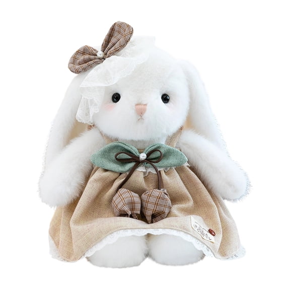2026 New Stuffed Bunny Toys, Plushies Pillow Easter Bunny Plush Toys, Rabbit Mud Bubble Flower Dress Plush Doll for Birthdays, Holidays, Xmas, Anniversaries and Party Gifts (Bunny, Yellow)