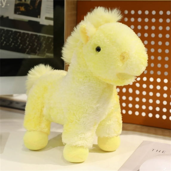 2026 New Stuffed Horse Toys, New Year Gift Cute Horse Plush Toys, Plush Stuffed Toys Soft Throw Pillow Decorations, Birthday Party Preferred Gift for Holidays, Birthdays (8.7 inch, Yellow)