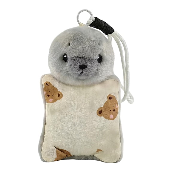 2026 New Stuffed Ox Toys, Plushies Pillow Ox Plush Toys, Soothing Beanbag Plush Toy Lamb, Stress-relieving Toy, Hand Puppet, Girl Doll, Birthday Gift, for Birthdays Party Gifts (5.9 inch, Seal)