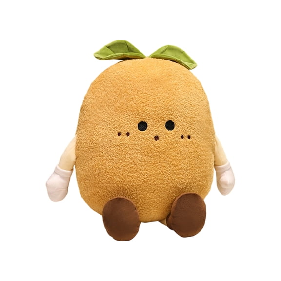 2026 New Stuffed Potato Toys, Plushies Pillow Potato Plush Toys, Vegetable-themed Throw Pillows Featuring Simulated Eggplant, Potato, and Carrot Shapes for Home Sofas (23.6 inch, Potato)