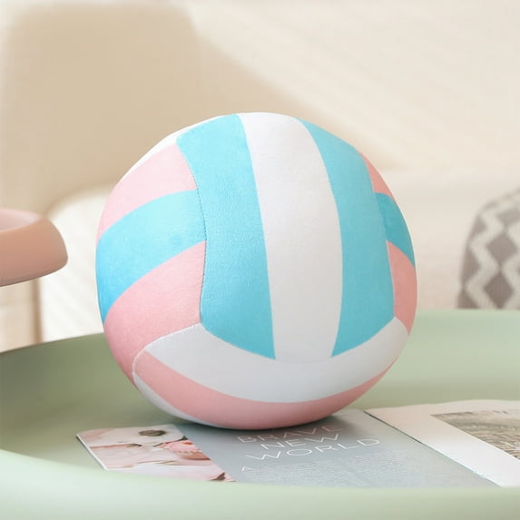 2026 New Stuffed Volleyball Toys, Plushies Pillow Volleyball Plush Toys, Plushies Pillow Minimalist Smiling Basketball Pillow Sofa Decoration Pillow Huggable Plush Toy Gift(Volleyball, Pink)