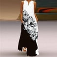 thumbnail image 1 of 2026 New Summer Women's Sleeveless Long Dress V-neck Printed Floral Dress Women's Clothing, 1 of 7