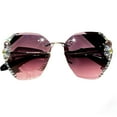 thumbnail image 1 of 2026 New Sunglasses Rhinestone Rimless Resin Lens Face Slimming Shades Fashion Bling UV Protection Sunglasses Sunglasses Womens Trendy Fashion Purple One Size, 1 of 4
