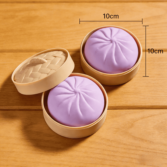 2026 New Super Mega Rainbow Dumpling Squishy, Giant Mystery Glitter Dumpling, Jumbo Stress Relief Sensory Ball for Adults, Purple