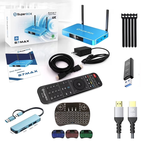 2026 New SuperBox S7 Max, Next-Gen 4GB DDR, 64GB eMMC, Wi-Fi 6 & Ethernet 7-Day Replay, Parental Control Time