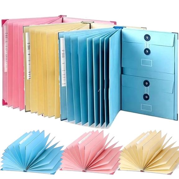 2026 New The Life Book Document Organizer - in case i die binder, Manila Pocket Folder Accordion File Folder - Khaki