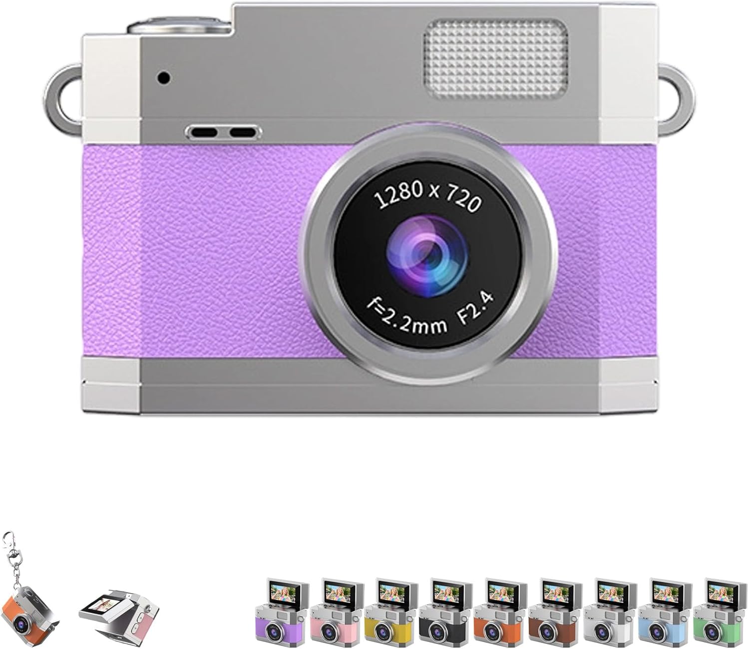 2026 New Thumb-Sized Flip Screen Mini Camera – Retro CCD Digital, 180 ...