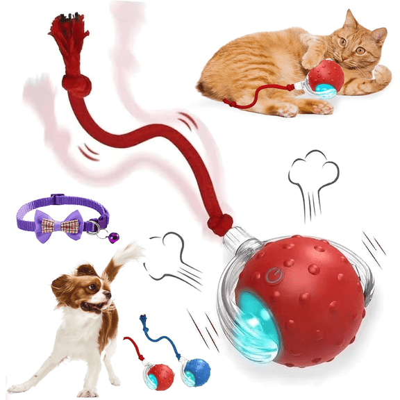 2026 New Tiny Fetch Dog Toy, Tinyfetch Interactive Fast Moving Toys Balls with Birdsong, 360° Smart Automatic Rolling Electric Dog Ball Toy , Interactive Dog & Cat Electric Active Toys