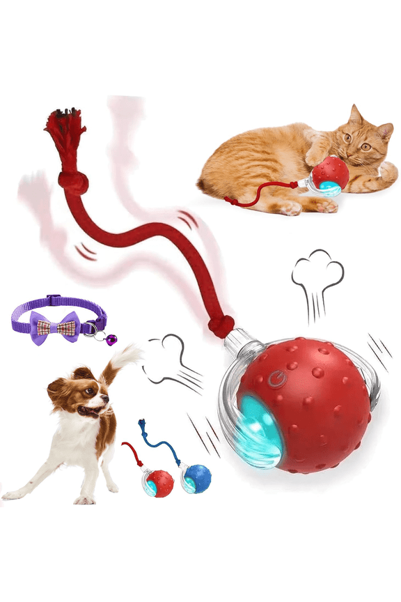 2026 New Tiny Fetch Dog Toy, Tinyfetch Interactive Fast Moving Toys Balls with Birdsong, 360° Smart Automatic Rolling Electric Dog Ball Toy , Interactive Dog & Cat Electric Active Toys