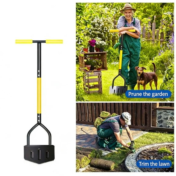 2026 New! Tools Edger Tool Border Edger With Saw Tooth Blade Long Rubber Handle Edger Tool Edging Tool For Sidewalk Grass Yard V-Shaped