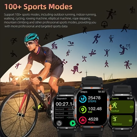 2026 New Touchscreen Dual-band Smartwatch, Unisexes, Support Call Function, Step Counting And Calorie Tracking, Call SMS Reminder, Multi-functional Fitness Smart Bracelet, Wireless Connection