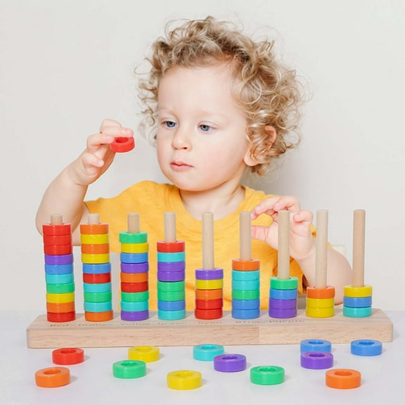 2026 New Toy Early Education Puzzle Hoop Game Exercises Hand Eye Coordination Desktop Puzzle Wooden Toy
