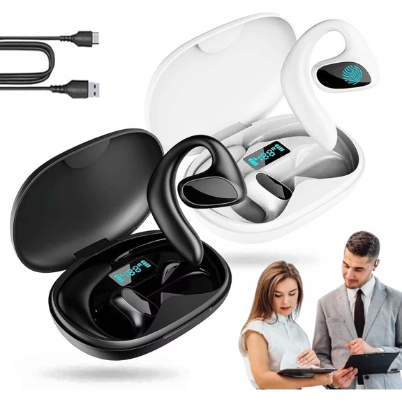 2026 New Translation Earbuds, 144 Languages Real-Time Two-Way AI Translator, Bluetooth Wireless Earphones for Travel, Business, Calls & Music, Open-Ear Comfort (2Pcs/All)
