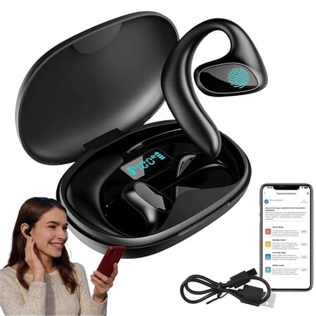 2026 New Translation Earbuds, Speak 144 Languages in Seconds with No Wi-Fi, No Complicated Apps, No Stress, Bluetooth Wireless Earphones for Travel, Business, Calls & Music (Black)