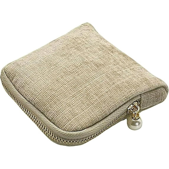 2026 New Travel Jewelry Case, Portable Travel Jewelry Organizer with Tassel Zipper and 6 Compartments for Rings, Bangles & Earrings, Safeguards Crystal from Scratches