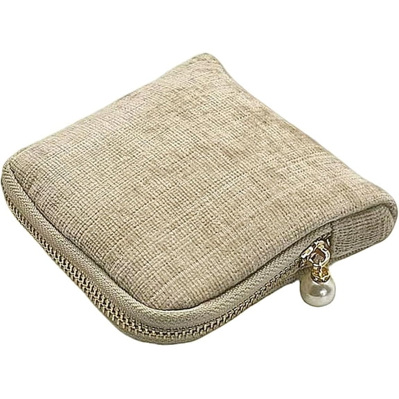 2026 New Travel Jewelry Case, Portable Travel Jewelry Organizer with Tassel Zipper and 6 Compartments for Rings, Bangles & Earrings, Safeguards Crystal from Scratches