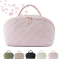 thumbnail image 1 of 2026 New Travel Makeup Bag,Petition Makeup Bag for Woman,Festivalment Wide Open Lay-Flat Water-Resistant Cosmetic Case,Puffy Padded Organizer for Toiletries & Brushes Large Capacity with Compartments, 1 of 8