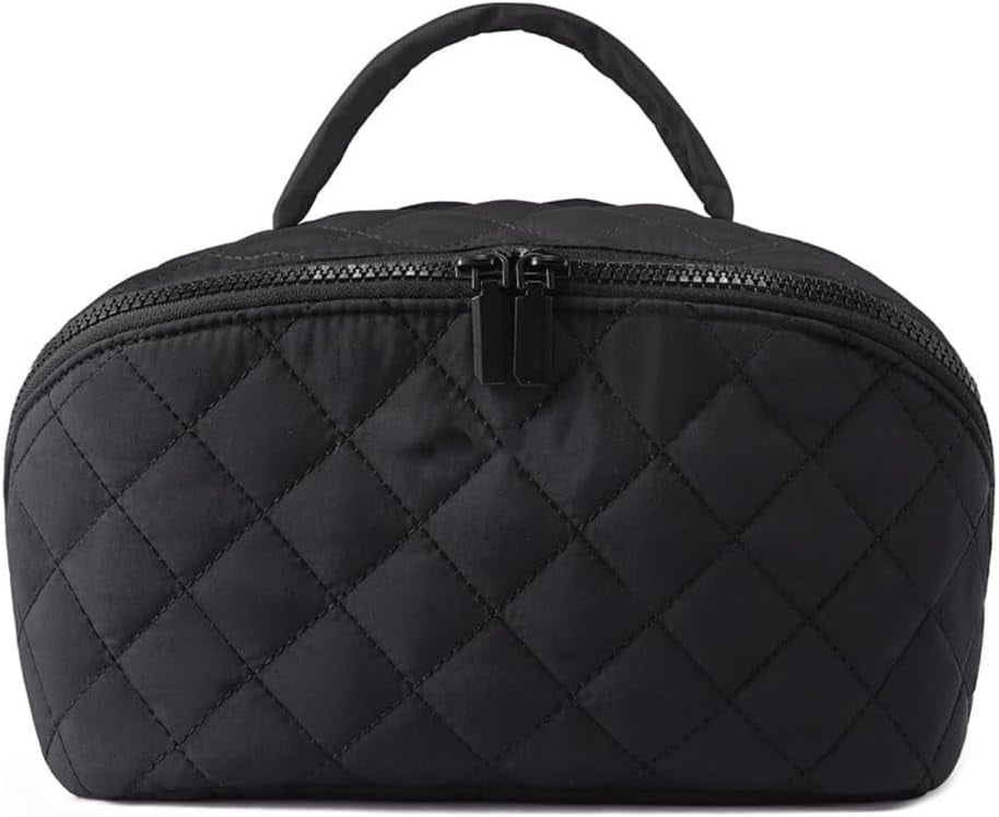 2026 New Travel Makeup Bag for Women - 180° Open with Mirror, 5 Dedicated Pockets, Leak-Proof Odor-Resistant Cosmetic Organizer for Travel & Daily Use