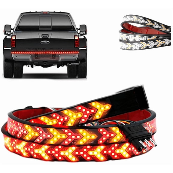2026 New Truck Tailgate Strip Light Led Bar, Signal Break Reverse, Easy Plug & Play Installation for Trucks, Suvs, Vans, Trailers (1.2M/47.24")