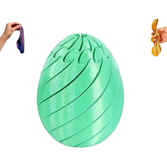 2026 New Twisty Fidget Egg, 2.8in 3D Printed Slippery Egg Fidget Toy, Unique Easter Basket Stuffers, Rotating Fidget Puzzle Desk Toy for Stress Relief I