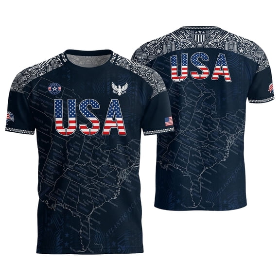 2026 New USA Soccer Jersey for Men, United States Jersey Soccer, Jersey USA Fans Crew Neck Short Sleeve Football Retro Streetwear Outdoor T Shirt for Adult(Gray, XL)