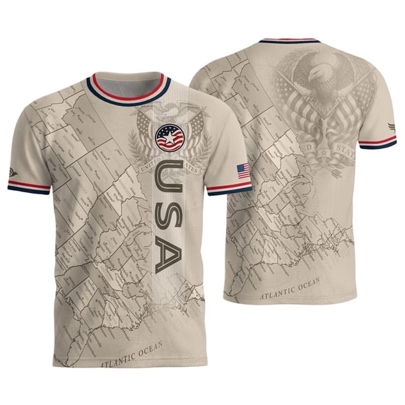 2026 New USA Soccer Jersey Men United States National Team Shirt, United States Jersey Soccer, Resistant Crew Neck Short Sleeve Football Tee for Sports Casual Daily Use for Adult(Gray, L)