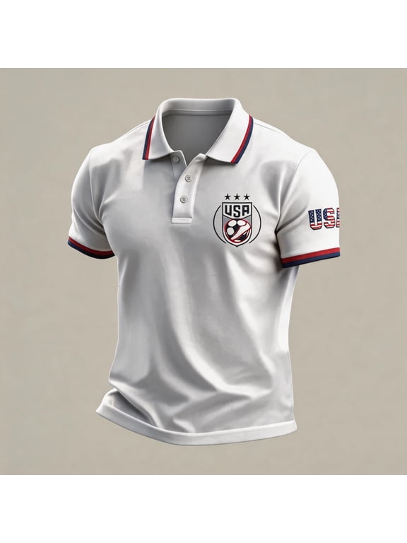 2026 New USA Soccer Jersey Mens, United States Jersey Soccer, Crew Neck Short Sleeve Sport Tee for Retro Streetwear Top for Adult(Beige, L)