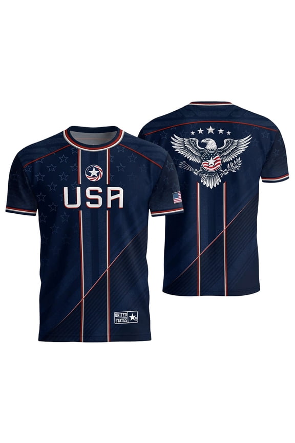 2026 New USA Soccer Jersey Mens, United States Jersey Soccer, Crew Neck Short Sleeve Sport Tee for Retro Streetwear Top for Adult(Beige, L)