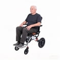 thumbnail image 1 of 2026 New Ultra-Lightweight Aluminum Alloy Foldable Transport Wheelchair, 15.75-Inch Wide Seat with Shock-Absorbing Wheels, Automatic Brakes & Safety Belt for Seniors, 1 of 9