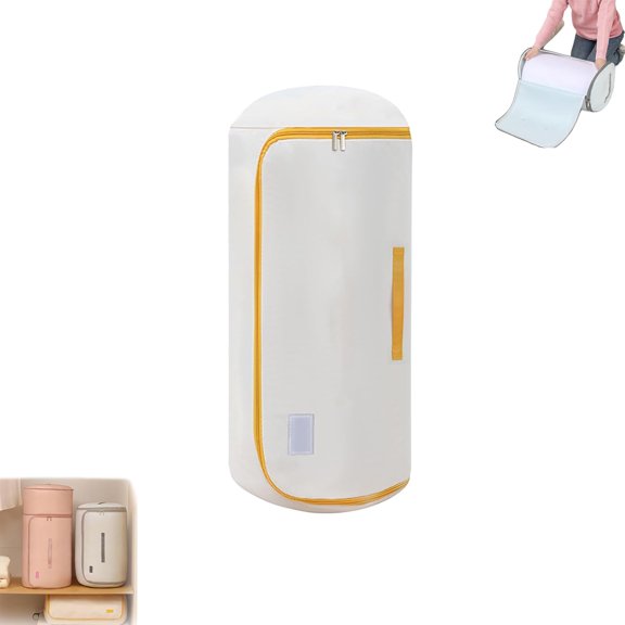 2026 New Ultra Space Saving Roll up Self Compression Organizer, Cylindrical Compressible Storage Bag, Reusable Large Capacity Blanket Storage Bags for Clothes and Comforters (B#-L)