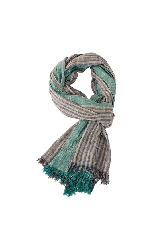 2026 New!Unisex Dense Japanese Cotton Striped Scarf - Soft Lightweight Tassel Shawl Wrap for Men (Winter Warm Thick Windproof)