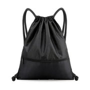 2026 New Unisex Waterproof Drawstring,Waterproof Draw String Back Sack with Zip Pocket,Black