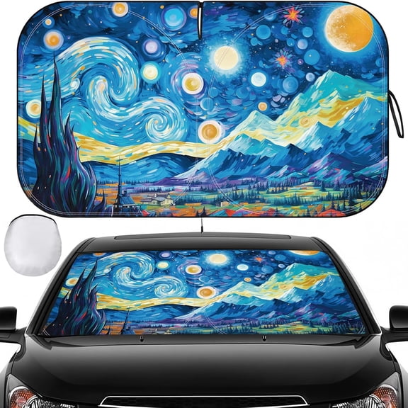 2026 New Universal Foldable Windshield Sun Shade, UV Protection Sun Cover, Heat Reduction Car Accessory for Hatchback, Truck, SUV, MPV