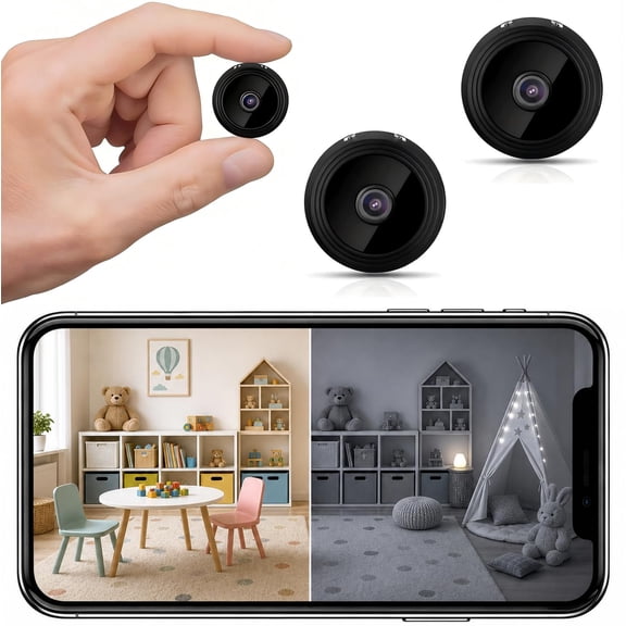 2026 New Upgrade 1080P HD Hidden Security Camera, Mini Night Vision Spy Cam with APP Remote for Home Office Indoor Outdoor for Office,Home S/Y