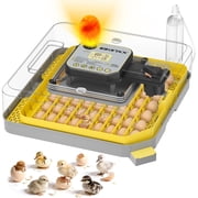 2026 New Upgraded 48 Egg Incubator for Hatching Eggs Auto Egg Turner Precision Humidity Control 360 Clear View Window Chicken Quail Egg Incubator Yellow Incubadora De Huevos De Gallina