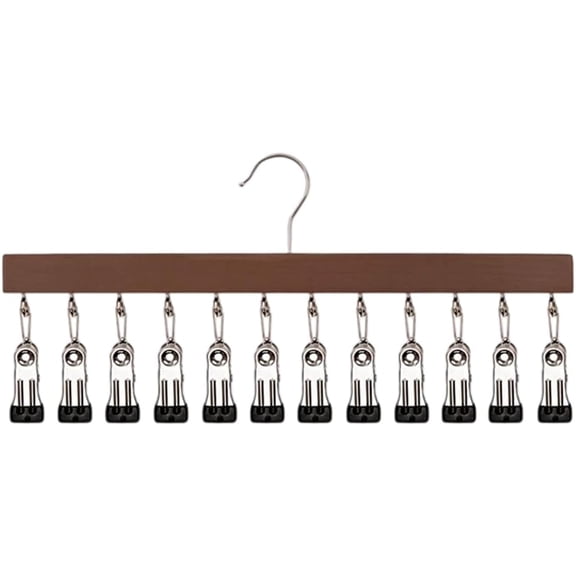 2026 New Upgraded Closet Organizer with 12 Clips, 360° Rotating Space Saving Hanger with Metal Clips & Silicone Lining for Scarves, Pants, Skirts & Towels