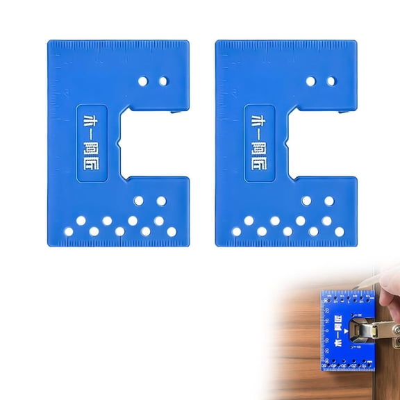 2026 New Upgraded Hinge Quick Installation Fixing Plate,2 Pcs Hinge Installation Spacer with Strong Magnet,for ABS Aluminum Alloy Models, Strong Magnetic Limit Plate, Cabinet Hole Drilling