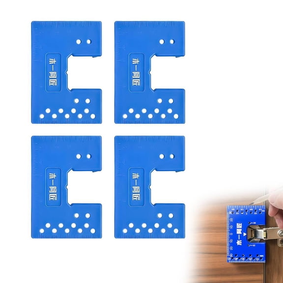 2026 New Upgraded Hinge Quick Installation Fixing Plate,4 Pcs Hinge Installation Spacer with Strong Magnet,for ABS Aluminum Alloy Models, Strong Magnetic Limit Plate, Cabinet Hole Drilling