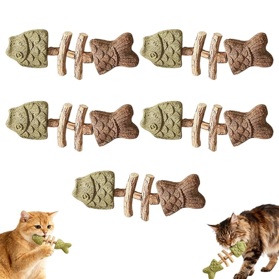 2026 New Upgraded Natural Dental Chew Sticks with Silvervine, Catnip & Gall Fruit, 3pc Cat Chew Toys, Edible Chews Toy Sticks for Indoor Pets