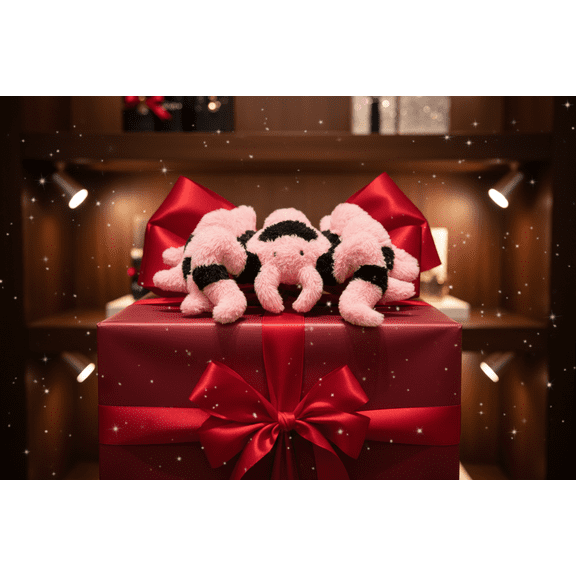 2026 New Valentine Tarantula Spider Plush 16-inch Artistic Pink Black Decor, Ultra Soft Polyester Plush for Unique Valentine's Gift & Adult Home Accent