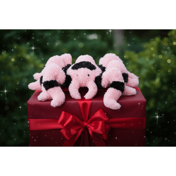 2026 New Valentine Tarantula Spider Plush 16-inch Modern Keepsake, Pink Black Soft Polyester Plush for Unique Home Decor & Memorable Valentine's Surprise