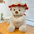 thumbnail image 1 of 2026 New Valentine Teddy Bear with Bouquet,Cute Teddy Bear Plush Toy with Red Rose,Funny Cute Bear Stuffed Animal Plush Gift for Valentine Mother Birthday Wedding Christmas, 1 of 5