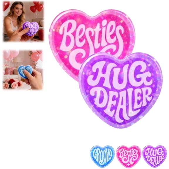 2026 New Valentine’s Day Heart Stress Toys 2 Pack, Heart-Shaped Squeeze Sensory Toys, Soft Slow Rising Love Shape Stress Toys,C