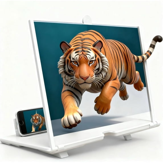 2026 New Version Mobile Phone Magnifier Projector Screen,Upgrade 3D HD ...