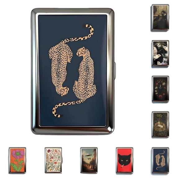 2026 New Vintage Versatile Metal Cigarette Case with Easy Snap—Vintage-Style Versatile Card & Cash Case,Elegant and Rebellious Card Box for Credit Cards Cash Id Business Cards(1pc- L )