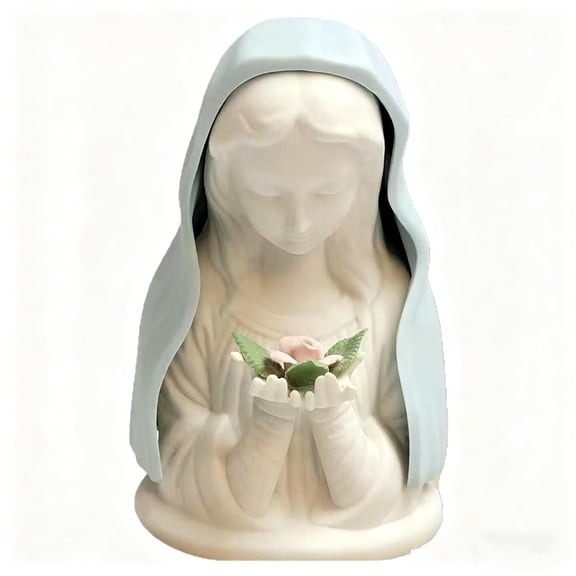 2026 New Virgin Mary Prayer Night Light - LED Devotional Statue Lamp | Soft Eye-Protection Home Decor for Bedroom & Living Room