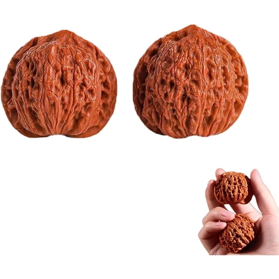 2026 New Wenwan Walnuts, Chinese Walnuts Fidget, Walnut Hand Massage Balls, Traditional Chinese Fidget Walnuts, Hand Training Massage Stress Relief, Durable and Solid Natural Texture Solid Wood