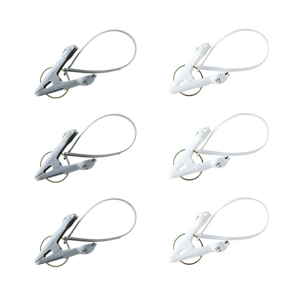 2026 New Windproof Cat With String 6 Pieces Beach Towel Clip Size Chair Clips Towel Holder Clothes Stocking Clamp For Cruise Patio Pool Holiday Vacations(cat Colour Mixture)